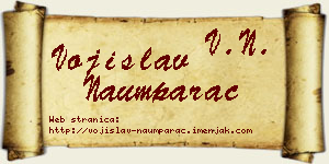 Vojislav Naumparac vizit kartica